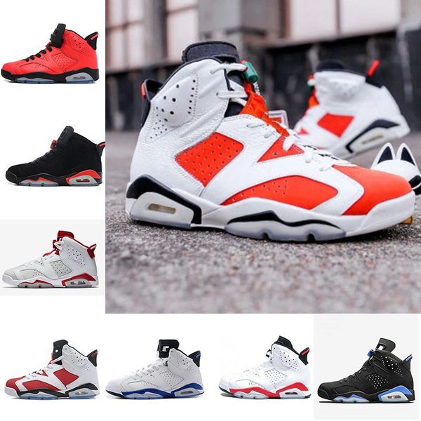

fashion basketball shoes men 6s unc toro hare oreo maroon low chrome sport blue sneakers 6 6s infrared carmine, White;red