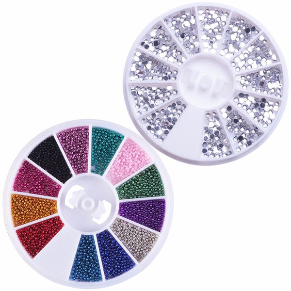 

2 box 3d nail art rhinestones glitters acrylic rhinestones for nails manicure nail art decoration in wheel manicure set stones