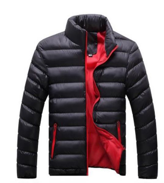 

men's down & parkas 2021 winter jacket cotton padded windproof solid color casual slim movement, Black