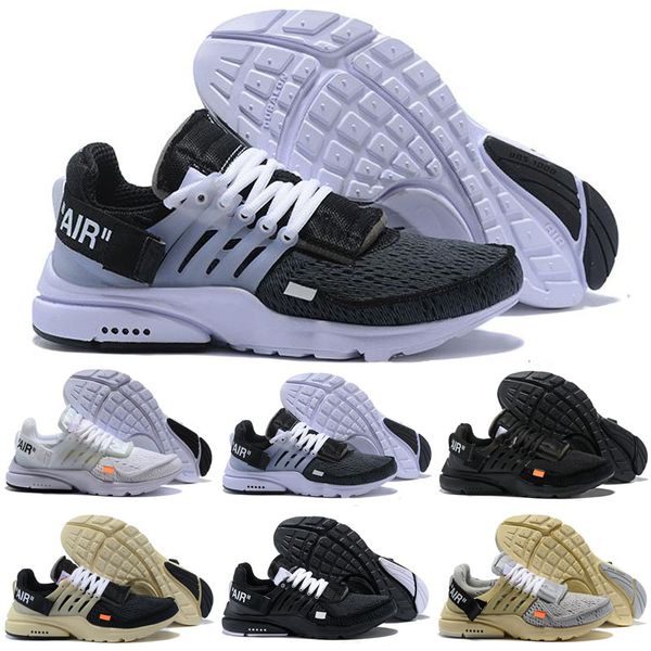 

2018 Presto Black White Running Shoes for Mens Women 10 X Limited Release Triple White Black Breathable Sneaker Size US 5.5-12