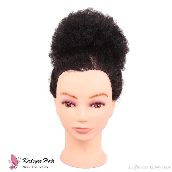 Synthetic Afro Curly Chignon Hair Curly Updo Hair Bun Donut