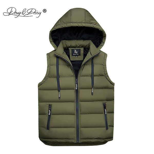 

davydaisy 2018 new arrival winter vest men thicken warm sleeveless men down jacket chalecos para hombre vest coat dct-232, Black;white
