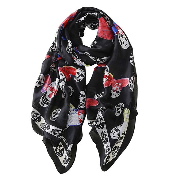 skull silk scarf