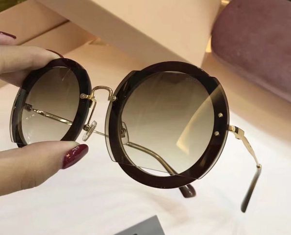 

women transparent sunglasses smu06r-4 pink glitter w/ gray gradient pink fashion sunglasses with box, White;black