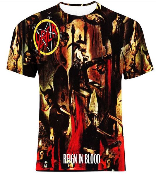 

Slayer 3D Printed Women/men's Casual Short Sleeves T-shirts