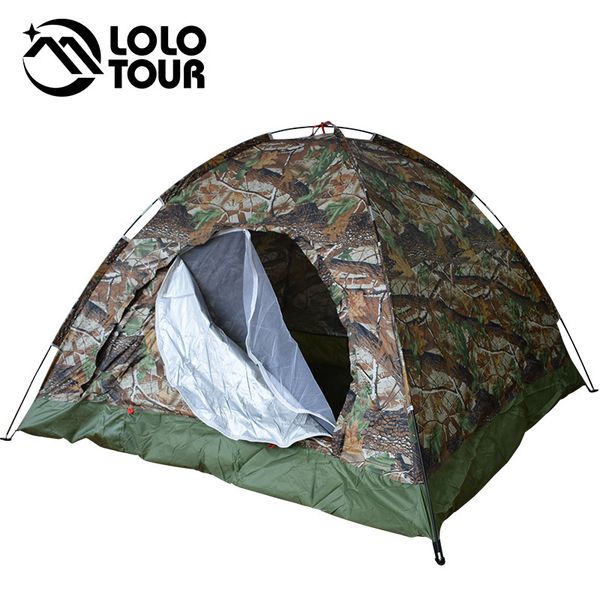 

portable outdoor camping 3-4 persons tent waterproof camouflage travel hiking beach tenten