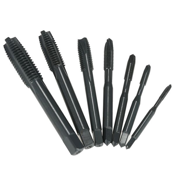 Freeshipping 7 Pcs Nitreto de Aço de Alta Velocidade HSS6542 Espiral Apontou A Máquina Da Torneira Mão Rosca Rosca Set Tópico Métrico Plugue Da Torneira Brocas