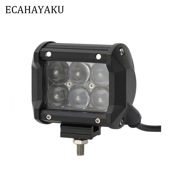 

ecahayaku 1pcs 4 inch 30w 4d led work light bar for tractor boat off-road 4wd 4x4 truck suv atv spot flood beam 12v 24v fog lamp