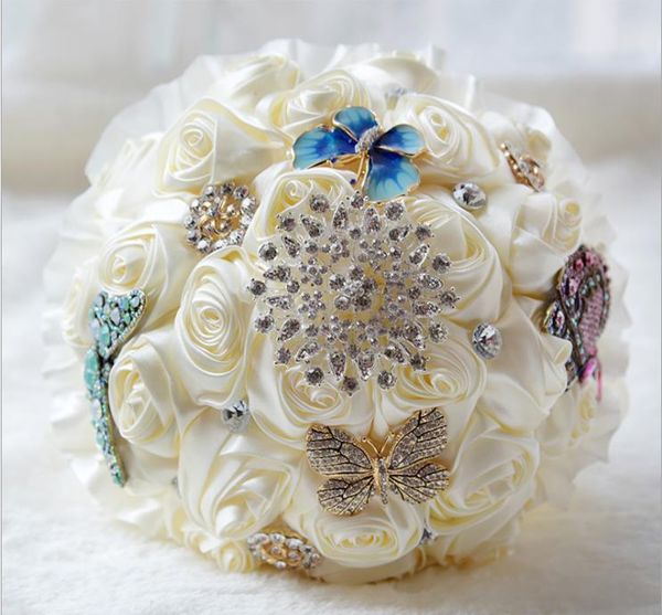 

bride holding flowers rose butterfly wholesale