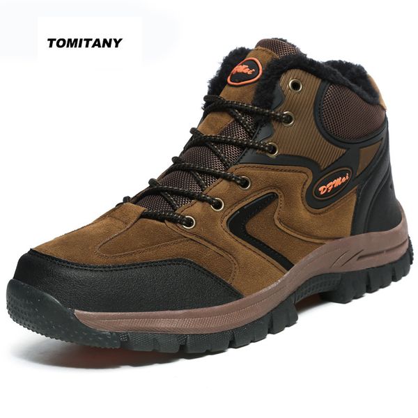

winter men's warming hiking shoes outdoor fishing traveling large size mountain climbing boots trekking hunting sports sneakers