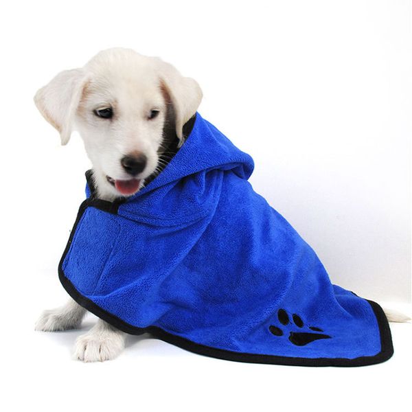 

dog bathrobe warm dog clothes super absorbent pet drying towel embroidery cat towel grooming pet product