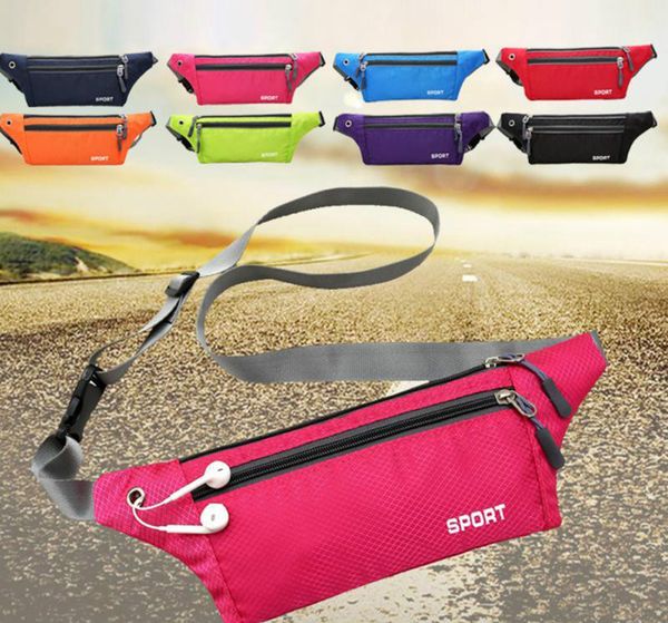 

waterproof nylon waist packs zipper shoulder bags men women belt money wallet pouch bag portable waist bags ing