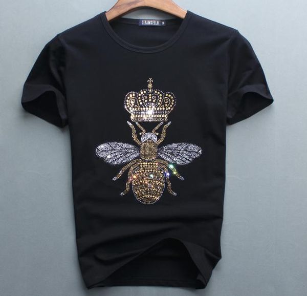 

luxury diamond design short sleeve Tshirt men funny brand cotton tops and tees