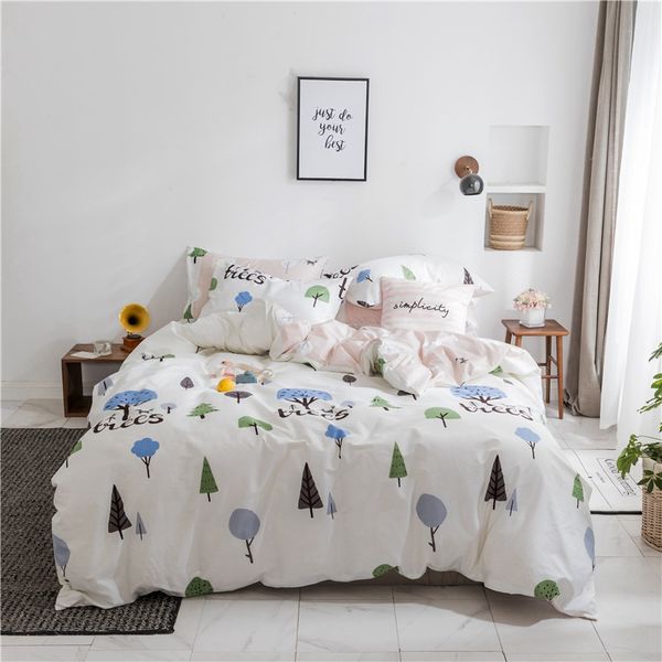 

teen duvet cover tree printed bedding sets  bed set sheet pillowcase simple bedding kids duvet cover boys teen sets