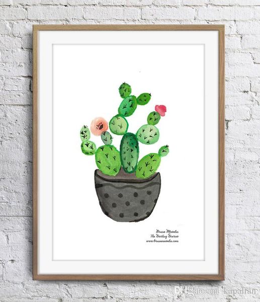 

cactus painting minimalism art poster print wall decor pictures painting canvas unframe 16 24 36 47 inches