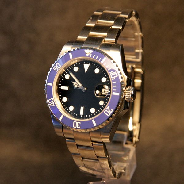 

mechanical watches ghost beauty miyata 8215 movement automatic luminescent wrist business genuine printless face as shown china blue bezel, Slivery;brown