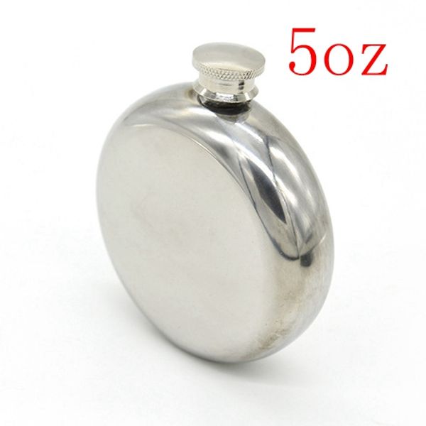 

100pcs/lot wholesale 5oz hip flask stainless steel flagon wine bottle mirror surface men's pocket flask portable pocket flagon