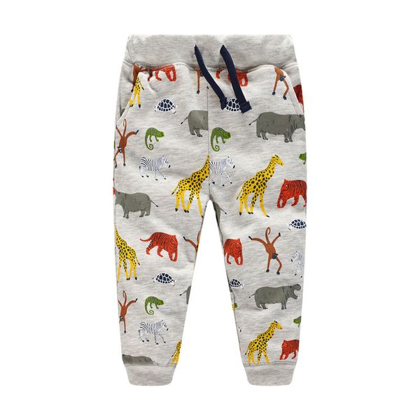 

jumping meters new baby boy clothes sweatpants autumn spring children fashion toursers clothing animals print boys kids pants, Blue