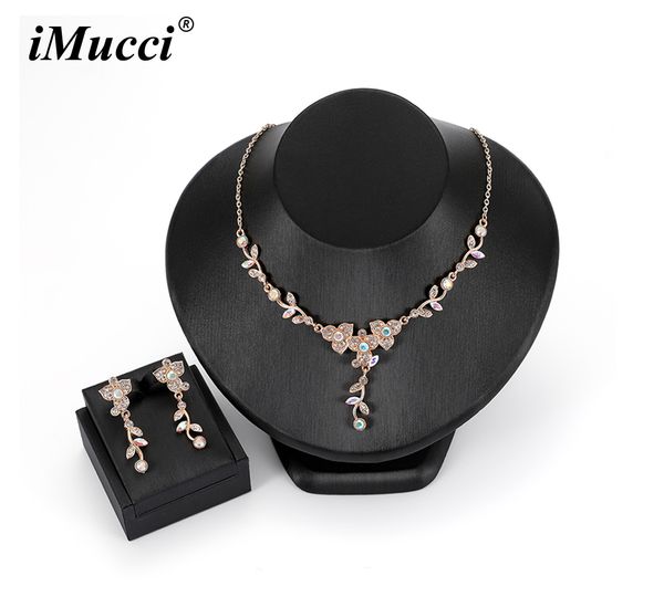 

imucci glamour rose golden leaf shape necklace delicate necklaces elegant women deep v wedding dress accessories gift for lover, Silver