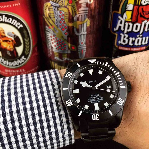 

Черный топ люксовый бренд мужские механические из нержавеющей стали механизм с а