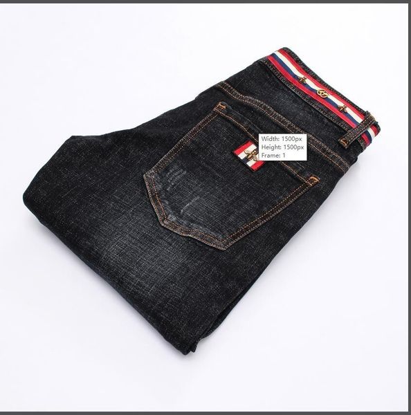 

Men black de igner jean lim feet micro ela tic jean male 8922