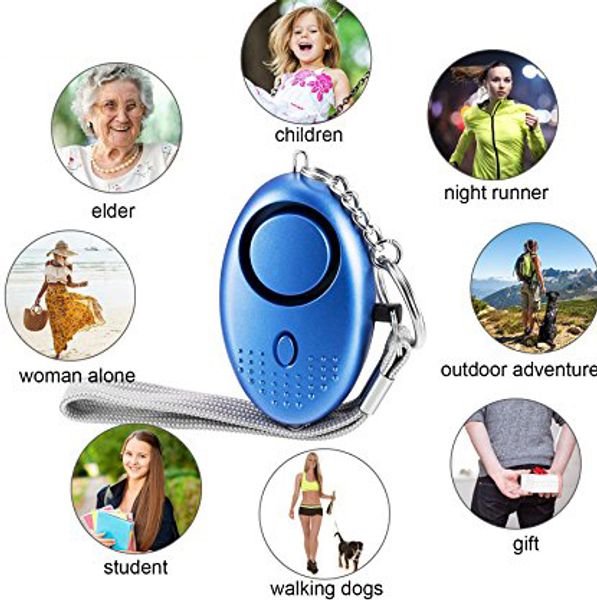 

130db security alarm for women kids and elders self-defense personal alarm with led light and keychain
