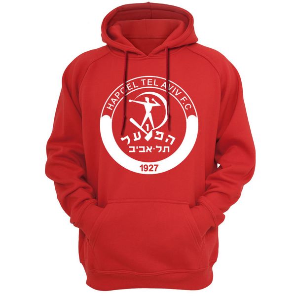 

hapoel tel aviv israel outerwear hoodies sweatshirts hooded hoody casual apparel men clothing spring autumn season 516, Black