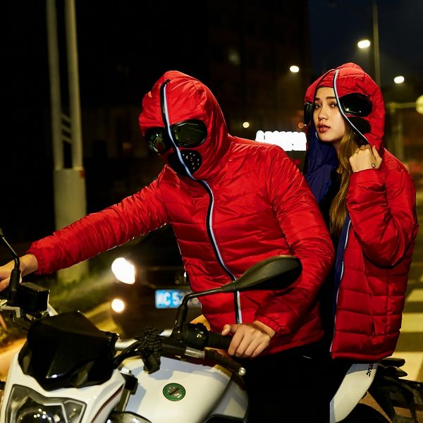 

jackets men parkas with glasses padded hooded coat mens warm overcoats windproof quilted winter jacket male veste homme hiver, Black