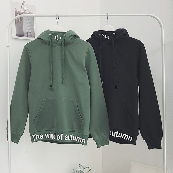 

2018 new fashion men hooded sweatshirts printed mask men's sweatshirts hip hop autumn and winter thick clothes men's, Black