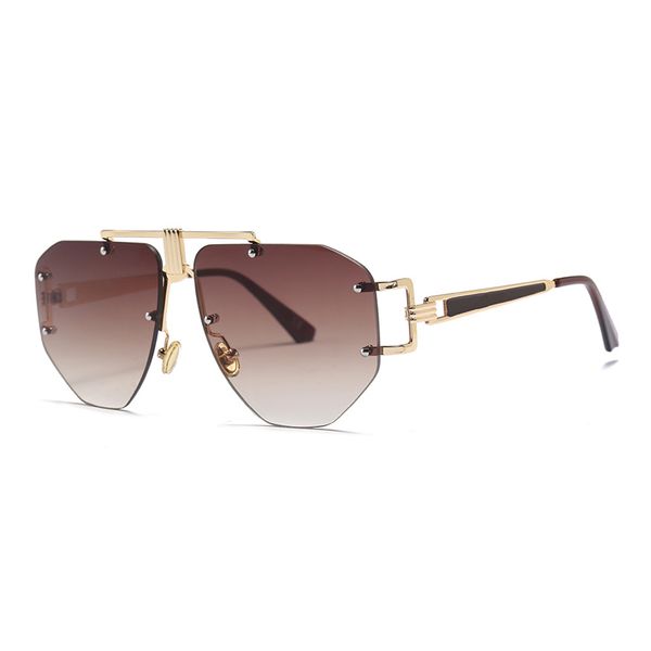 

luxury rimless sunglasses women men brand designer 2018 vintage sun glasses goggles luxury oculos shades 23010df, White;black