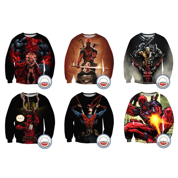 

3d sweatshirt deadpool hoodie sweatshirts men women hoodies casual tracksuits fashion brand outwear hoody coats s-5xl pullover, Black