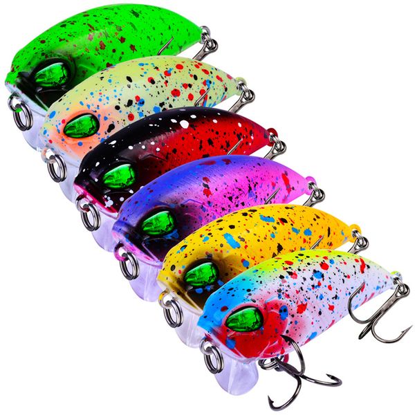 

lifelike fish fishing hooks crank baitfish lure 6colors 5.3cm 8.5g micro plastic freshwater crankbait fishing bait