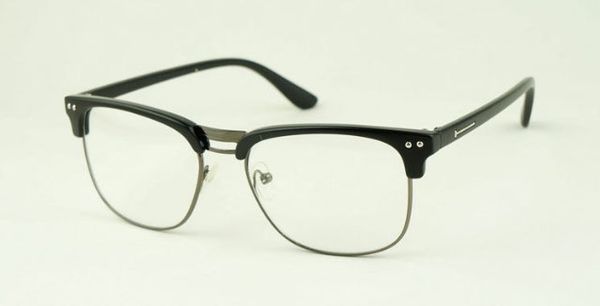 

clear stock metal optical frame 5 colors square eyewear with lenses wholesale glasses shop, Black