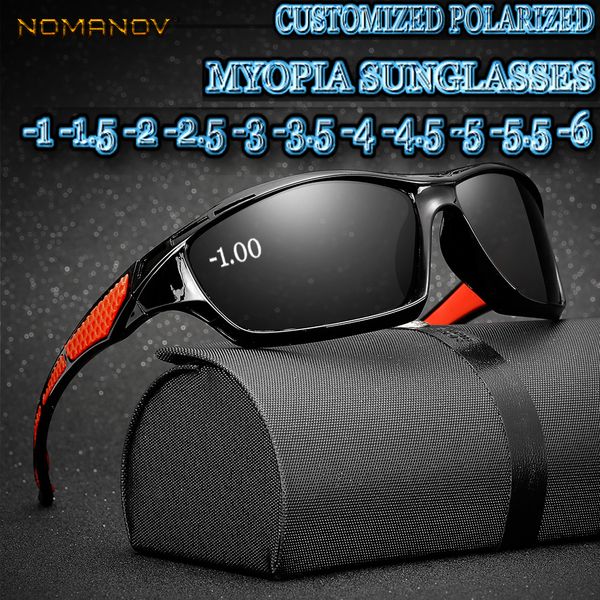 

custom made myopia minus prescription polarized lens full-rim sports colorful mirror lenses polarized sunglasses -1 to-6, White;black