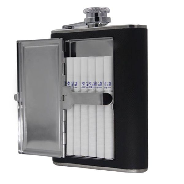 

5oz/150ml stainless steel hip flask cigarettes case with funnel multifunctional liquor flask household wine pot