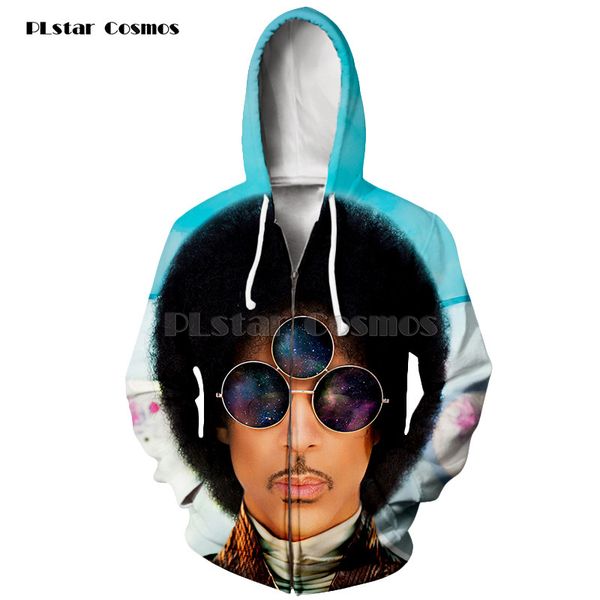 

plstar cosmos polyester clothes prince rogers nelson sweatshirt women men 3d zipper hoodie prince hoodies, Black