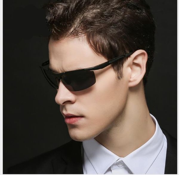 

sunglasses, aluminum and magnesium frames, men's color sunglasses, mounted glasses, coated sunglasses, White;black