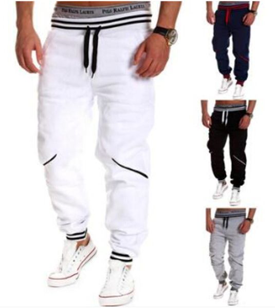 

Mens New Casual Pencil Pants Colour Patchwork Elastic Waist Sports Pants Male Long Trousers Clothing Fashion Sweatpants