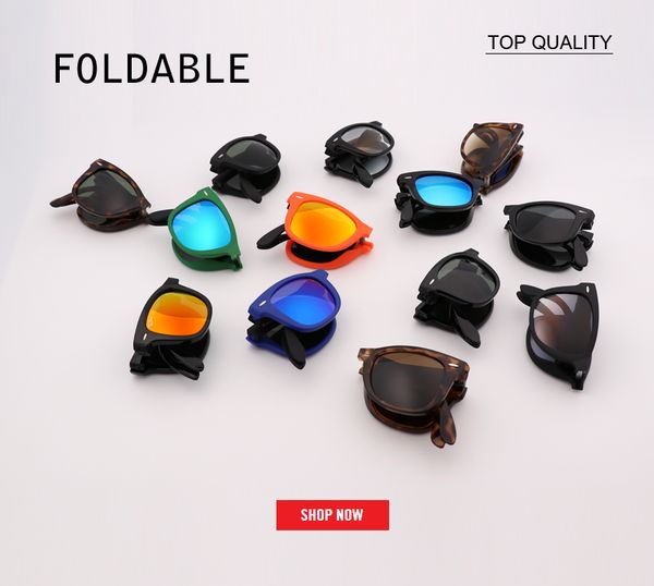 

2021 new sun glasses fashion vintage uv400 woman and men sunglasses foldable colorful mirror designer sun glasses gafas 50mm and 54mm size, White;black