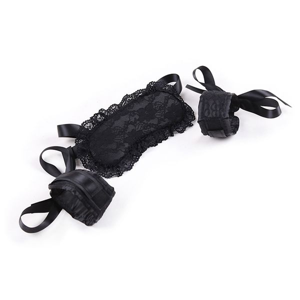 

black eye mask hand cuffs s924 women ring game tools erotic bondage couple sm for slave lace toy bondage toys neck aoosi