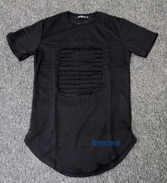 

men long tshirts summer draped back holes solid color simple tees short sleeved clothes, White;black