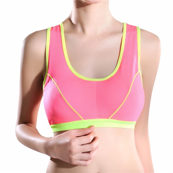

women padded tank athletic vest lady sports bras running fitness gym push up bra seamless solid stretch crop, White;black
