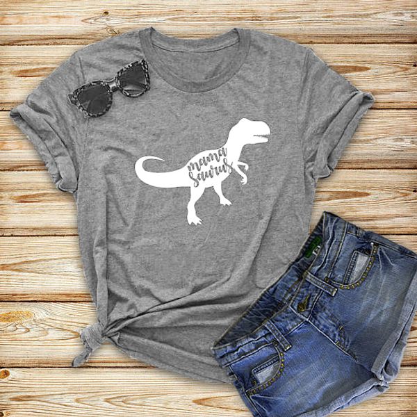 

mamasaurus mama saurus dinosaur t-shirt women funny graphic tshirt summer style outfits t shirt drop ship, White