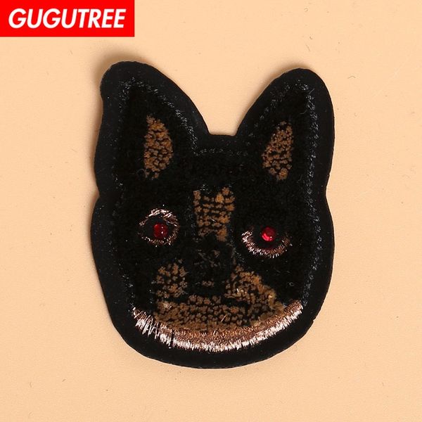 

gugutree dogs patches toothbrush embroidery patches,sequined applique patch for coat,t-shirt,hat,bags,sweater,backpack tp-110, Black