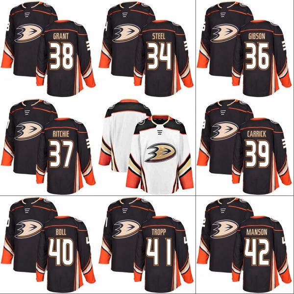 

#37 Nick Ritchie Jersey 2017-18 Season Anaheim Ducks 34 Sam Steel 41 Corey Tropp 43 Steve Oleksy 47 Hampue Lindholm Custom Hockey Jerseys