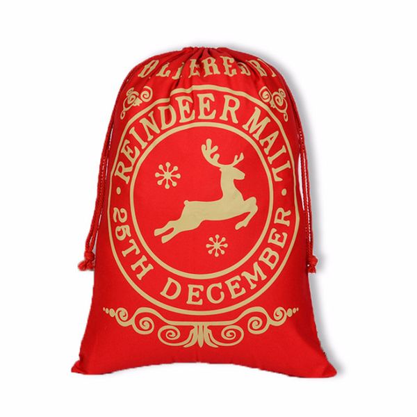 

5 types red green christmas canvas gift shopping bag