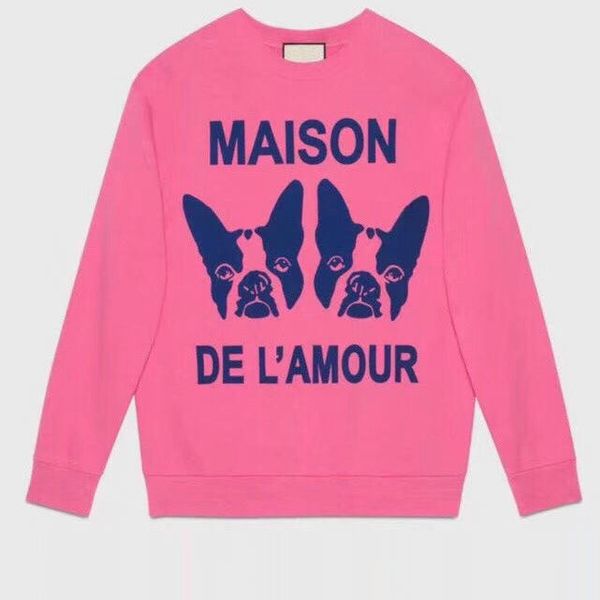 

лучший 2018 модный дизайнер люксовый бренд мужские MASION de L'Amour Собака животное письм