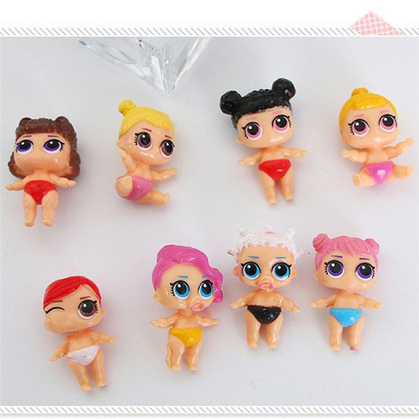 

Dhl lol doll 8pc lot different tyle mini lol model toy educational novelty kid unpacking girl action toy figure gift