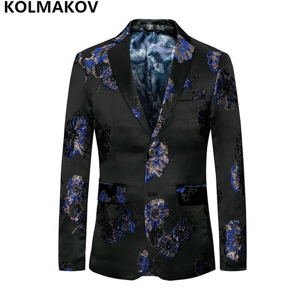 

2018 new arrival mens printing blazers full dress skinny blazer homme men's coats fashion suits jacket for men plus size m-6xl, White;black