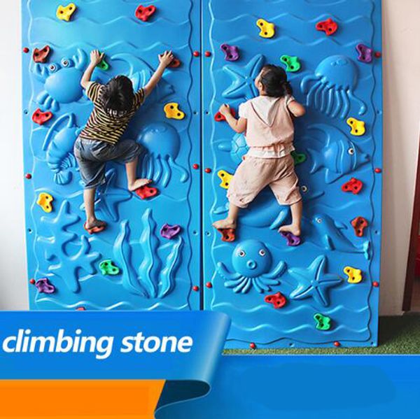 Parete da arrampicata in plastica La roccia contiene kit di giocattoli da esterno Kit per arrampicata su roccia Allenamento su pietra Giocando all'aperto Giocattolo da esterno per adulti